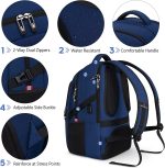 Bagsure Travel Laptop Backpack, Business Water Resistant Laptop Backpack with USB Charging Port, Durable Anti Theft College School Computer Bag for Men & Women Fits 15.6 Inch Notebook & Laptop - Image 5